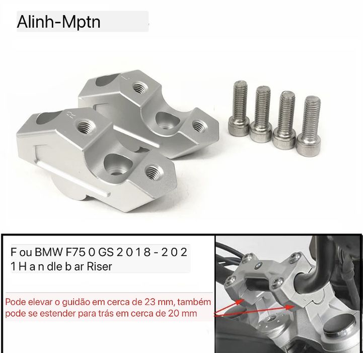 Avanços para a bem GS 750 diâmetros 22mm