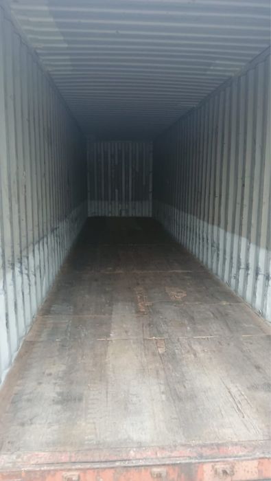 Kontener morski 40HC – High Cube 12m, rozładunek