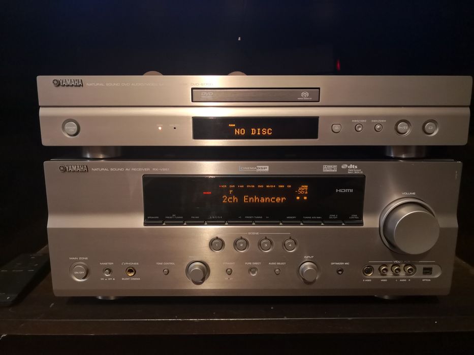Zestaw Yamaha RX-V661 + DVD-S1700 / amplituner 7.1 + odtwarzacz DVD
