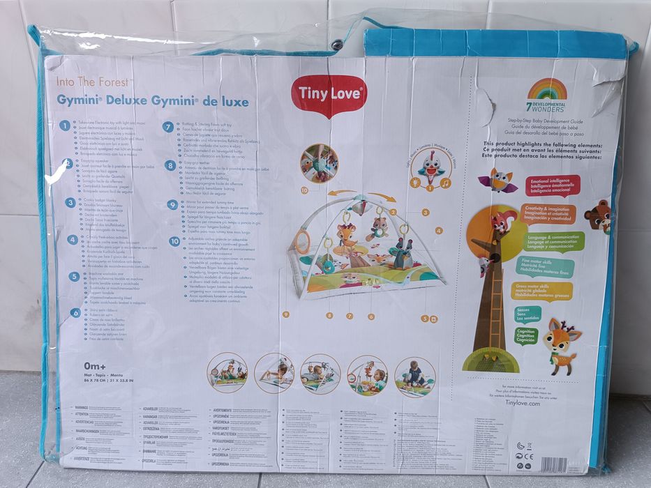 Tapete brincadeira interativo marca Tiny Love com aros ajustáveis