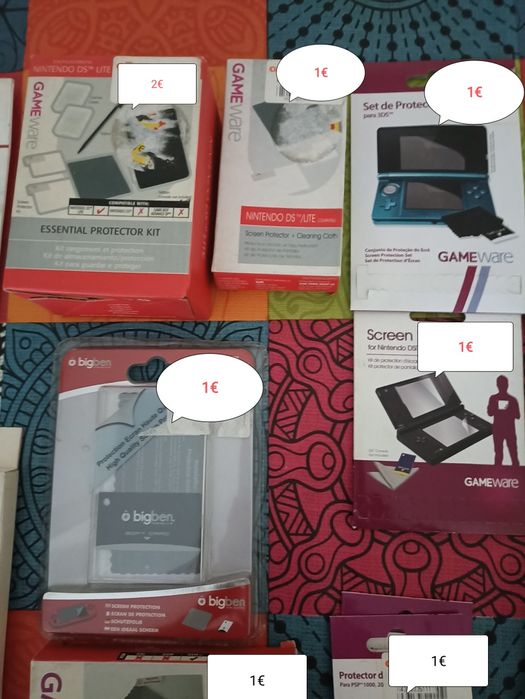 Protetores de ecrãs para várias consolas Nintendo/PSP