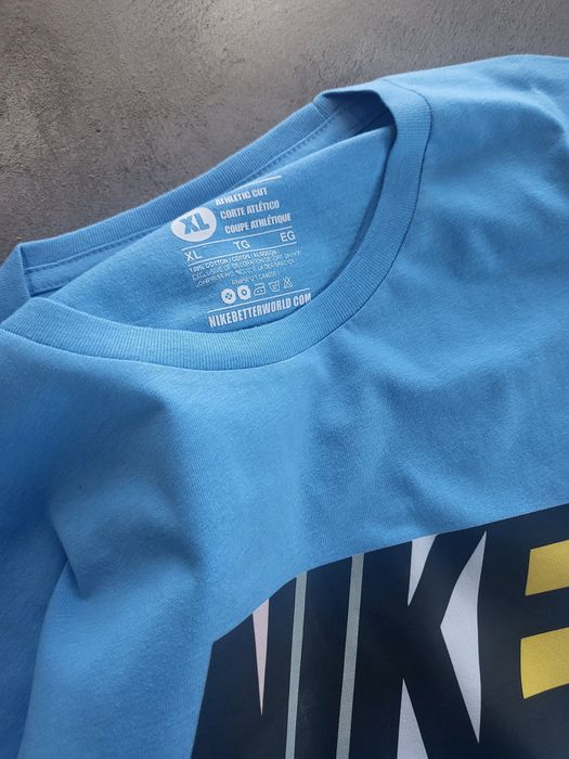 Oryginalna NIKE Just do it błękitna męska koszulka XL nowa oryginalna