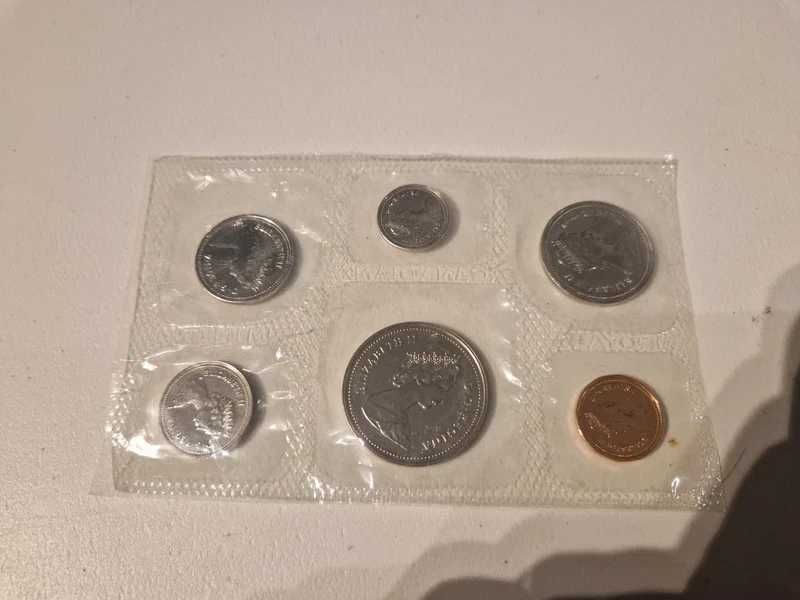 Serie 6 moedas Canada 1986