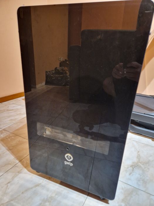 Aquecedor a Gás Chama Azul 3800W - Vidro Preto (Impecável)