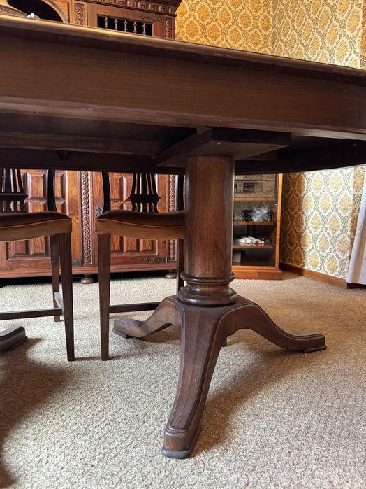 Mesa Jantar + Cadeiras Madeira Castanha