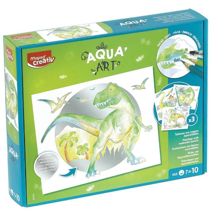 Aqua Art Obrazy Akwarelowe Motyw Dinozaury Creativ Maped