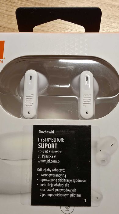 Słuchawki douszne JBL Tune Beam 2 ANC białe, bezprzewodowe - Nowe !!!