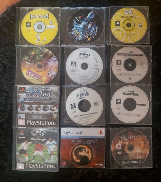 PlayStation Jogos e Cartões de Memória.