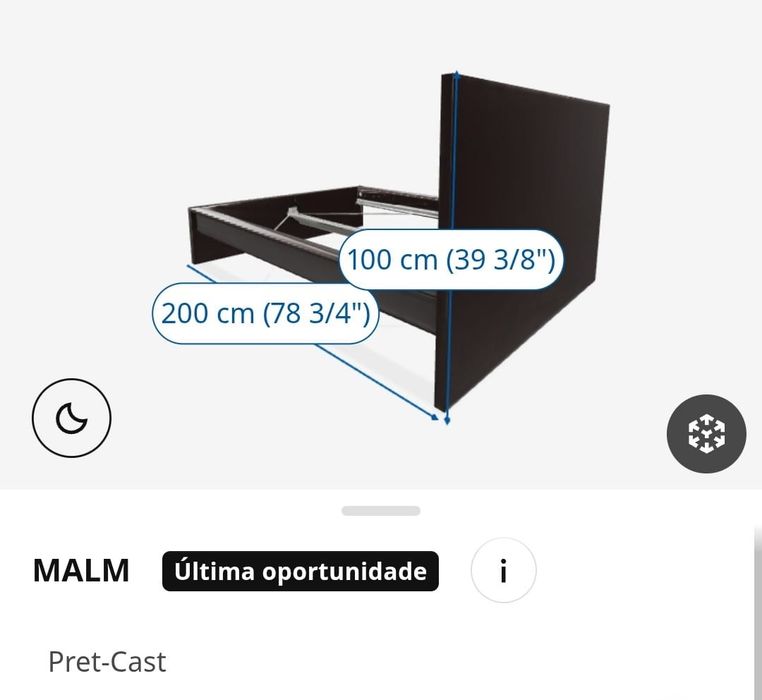 Cama IKEA Malm como nova