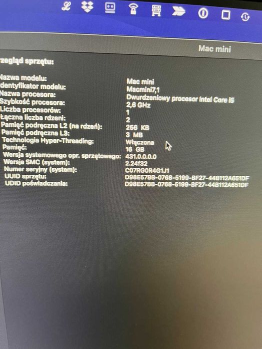 Apple Mac Mini i5 2.6Ghz/16GB RAM 256GB SSD Late 2014