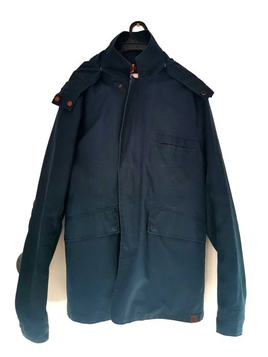 Casaco TIMBERLAND Dryvent azul escuro capuz e fecho correr M