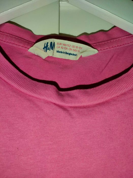 Koszulka różowa H&M 146-152 cm
