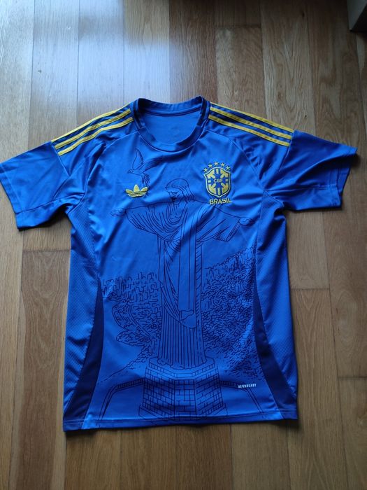 Camisola futebol Brasil edição especial Cristo Rio homem adulto Jesus