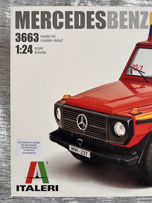 Samochód straż pożarna Mercedes Benz G230 model Italeri 3663
