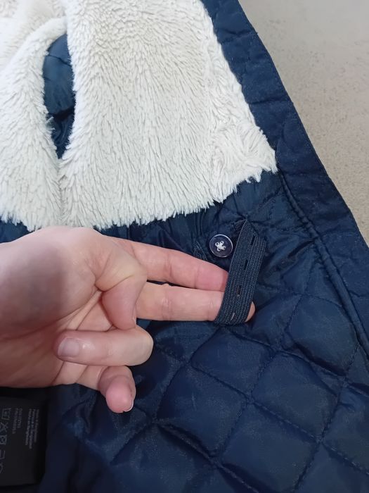Piękna granatowa zimowa kurtka rozm.98 H&M.