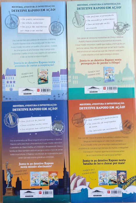 4 Livros da coleção "Detetive Raposo"