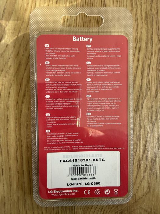 Bateria LG original nova