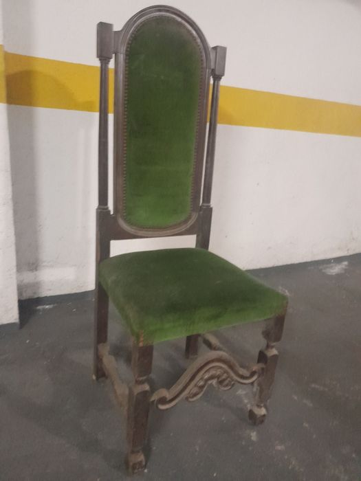 Cadeira veludo verde
