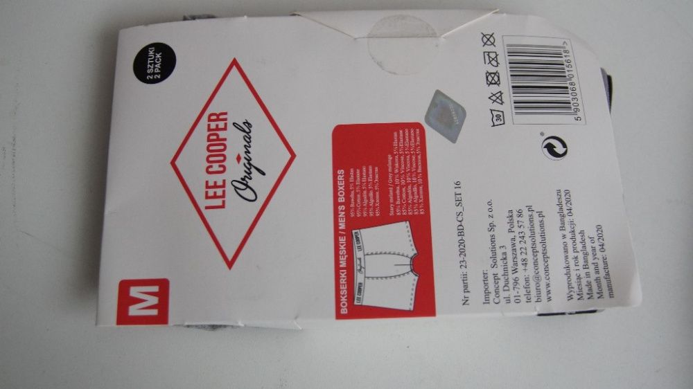 nowe Bokserki męskie 2 pak Lee Cooper rozmiar. M