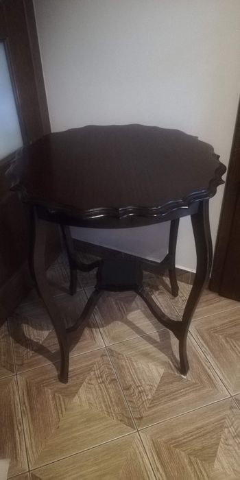 Antyczny stolik przedwojenny mahoń drewno