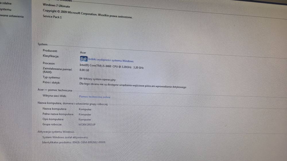 Komputer ACER 1 tB