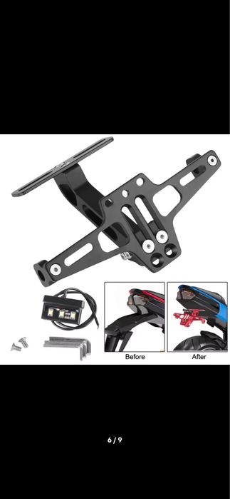 Suporte de matricula curto com led incluido