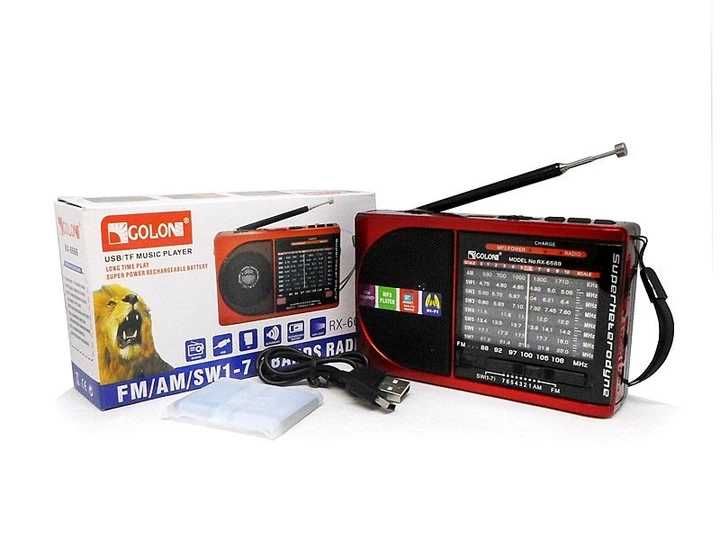 Радиоприемник, радио GOLON RX-6688 с фонариком и USB, есть опт