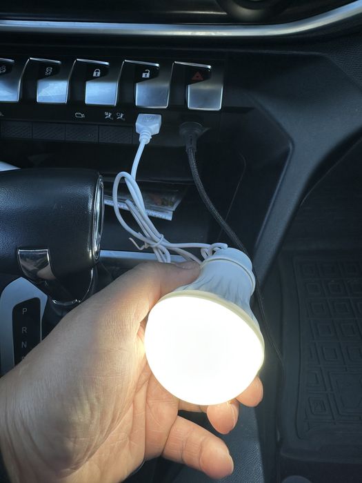 Світлодіодна USB лампочка 5V від повербанка / ЮСБ лампа з кабелем