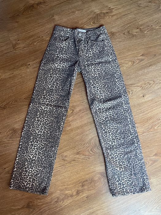 Джинси леопардовий принт pull and bear