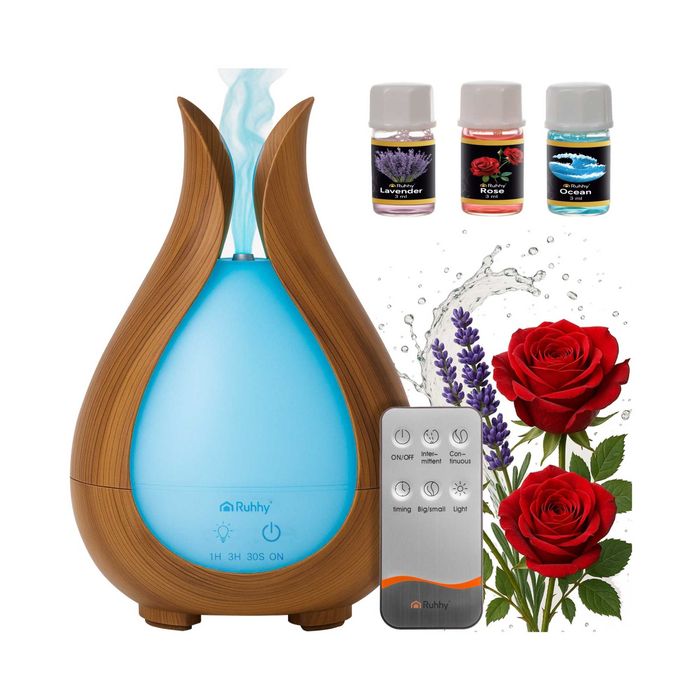 Nawilżacz Powietrza Ultradźwiękowy Zapachowy Aromaterapia LED Pilot