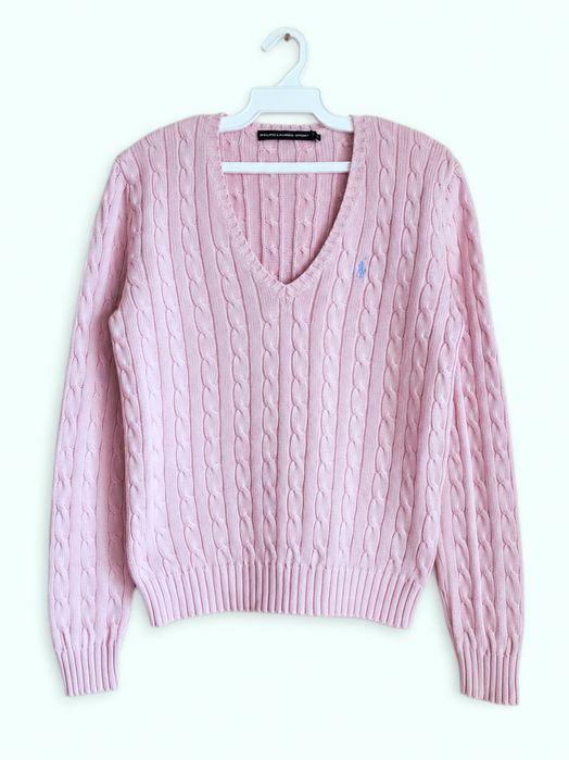 Хлопковый джемпер в косы RALPH LAUREN