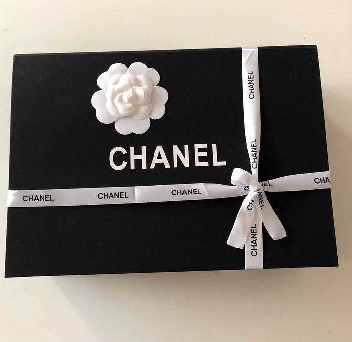 Premium Torebka Jumbo Flap 30cm skóra pudełko worek od ręki chanel