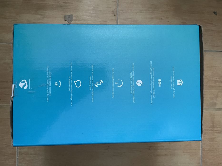 Termoventilador 1800W Wi-Fi (compatível c/ Tuya)