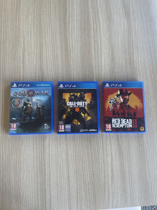 Jogos PS4 - God of War, Black Ops 4, Red Dead Redemption