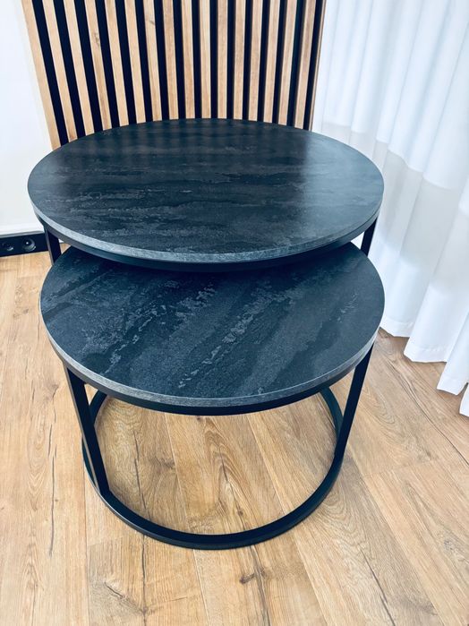 Stolik kawowy okrągły 2w1