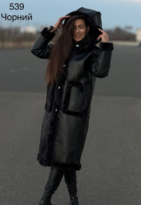 Жіноча двостороння шуба дублянка