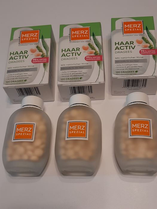 Merz spezial haar activ na mocne  włosy 3x  120  360 drażetek DE