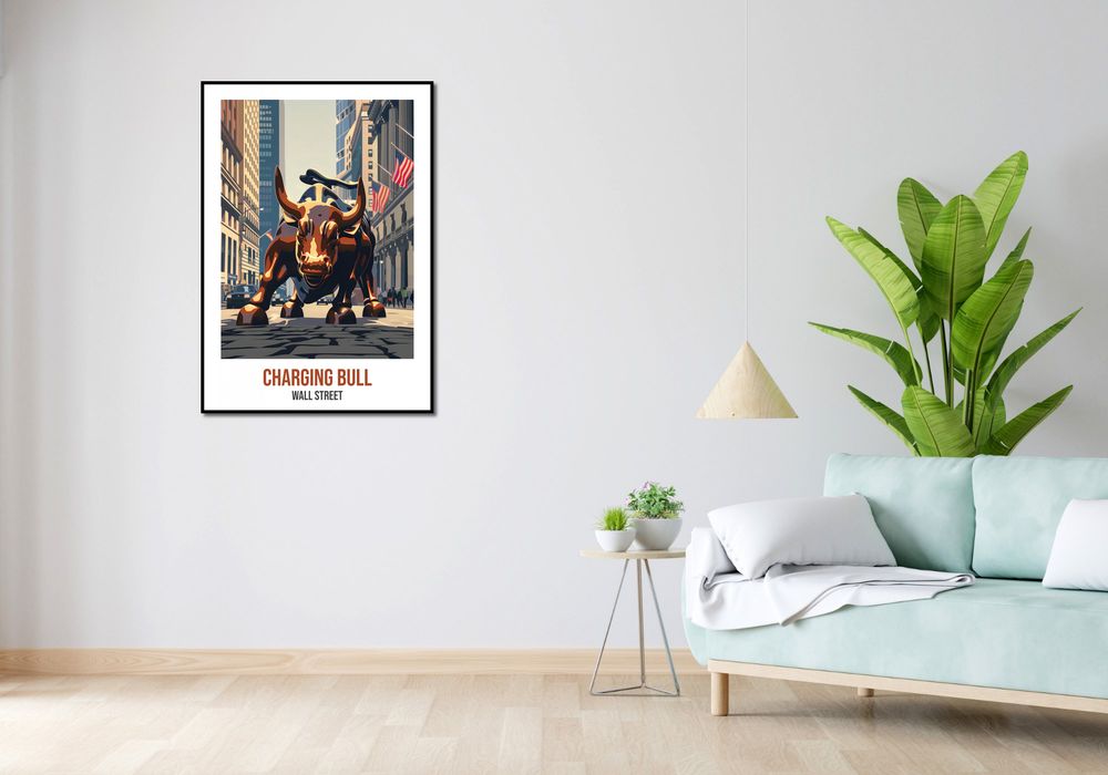 Plakat 70x100cm Charging Bull
