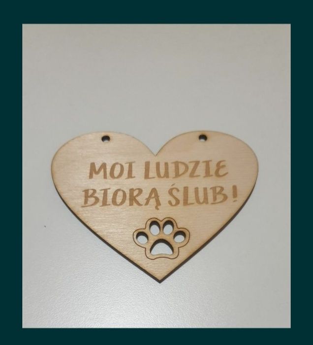 Moi ludzie biorą ślub wesele tabliczka dla pupila
