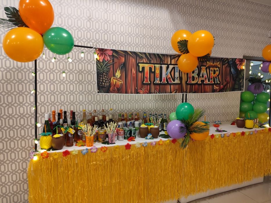 Hawajskie gadżety na imprezę w stylu hawajskim +kolorowe balony gratis