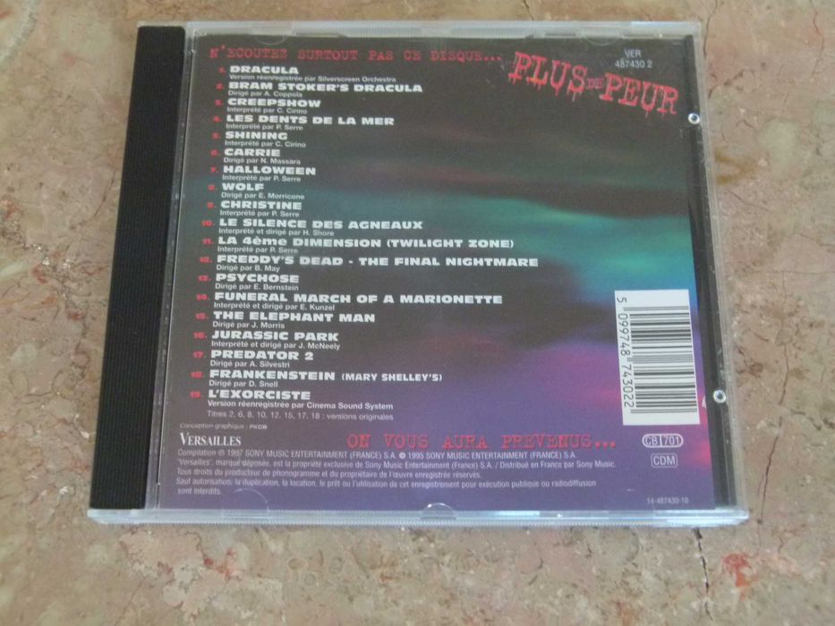 CD Plus de Peur (Mais medo) para Halloween