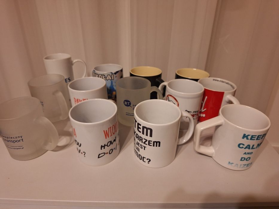 Kubki 13 szt firmowe i nie tylko