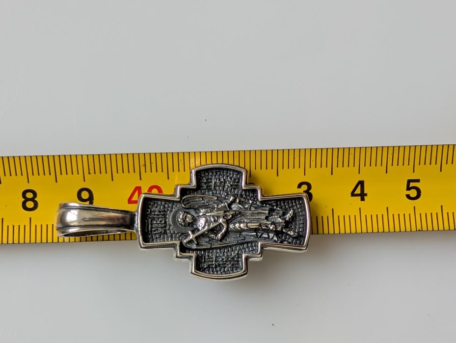 Срібний хрестик серебряная крестик мужской чоловічий кулон 925