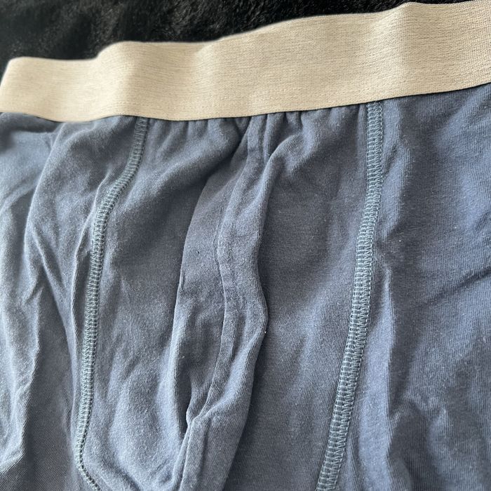 Boxer azul de algodao