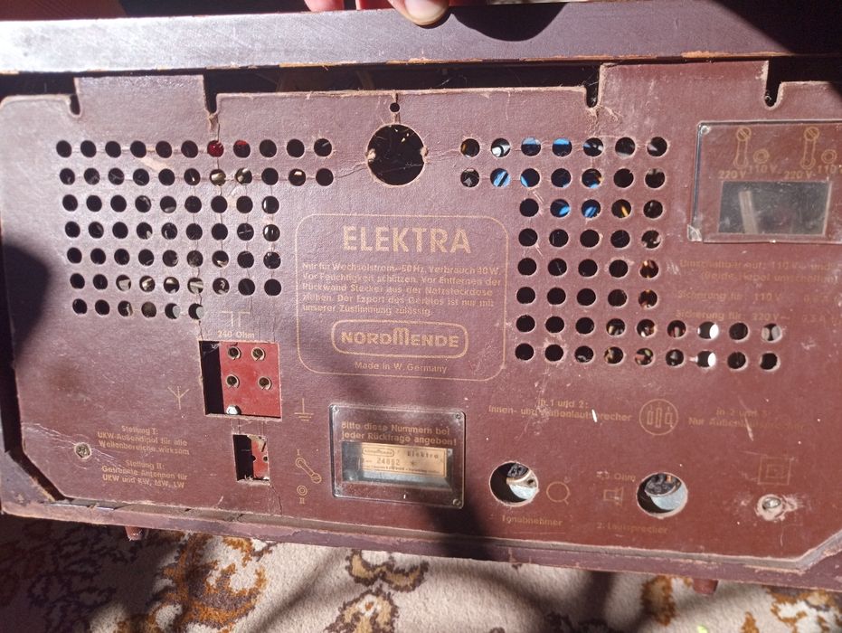Radio lampowe nord mende elektra