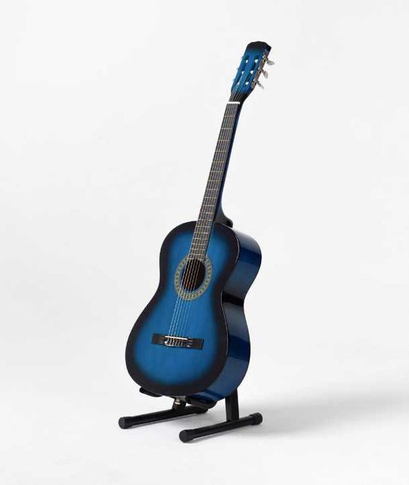 Gitara niebieska do nauki NOWA zestaw