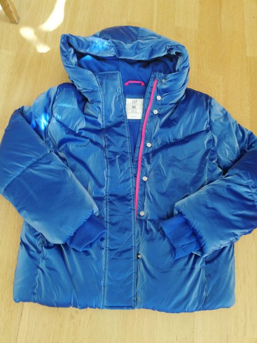 Kurtka zimowa GAP z USA 152 dla dziewczynki 12,13 lat niebieska.