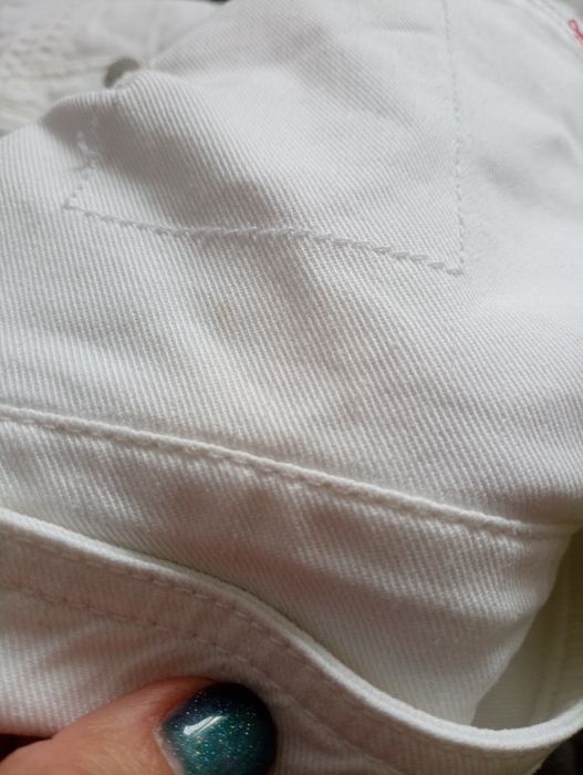 Biała dżinsowa kamizelka Basic M