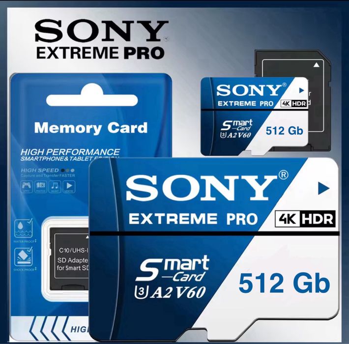 Xiaomi SONY карта пам’яті  флешка micro SD Card  256 512 Гб 10 class