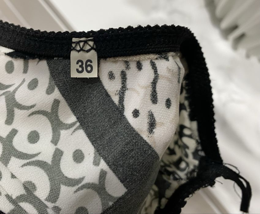 Spódnica midi do połowy łydki 36 Xs-s wzory beżowo czarne